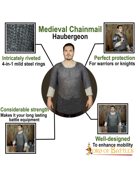 Cotta di maglia medievale, mezza...