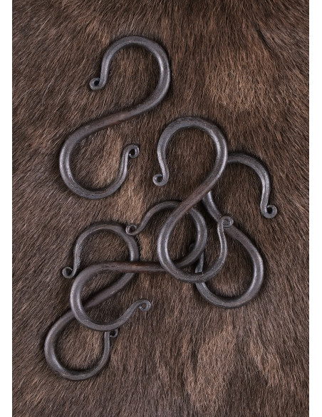 Set di 5 ganci medievali a forma di S