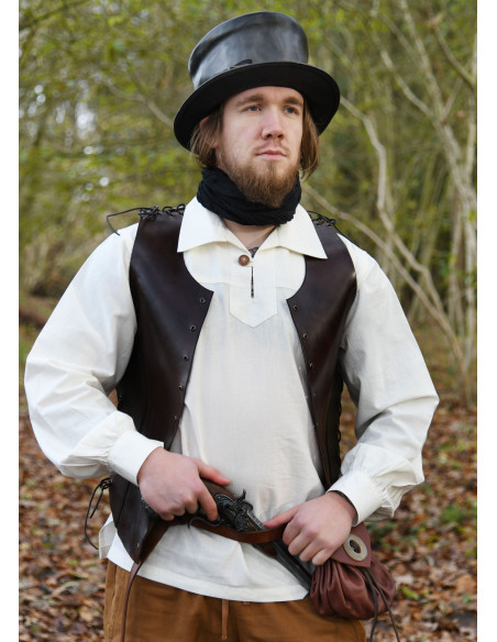 Cilindro medievale in pelliccia nera