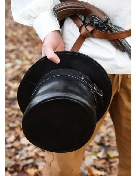 Cilindro medievale in pelliccia nera