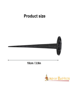 Chiodo medievale, testa tonda, forgiato a mano (10 cm.) 2