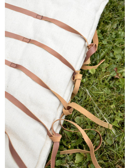 1 protezione gamba gladiatore imbottita