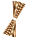 Set di 10 aiglets o puntoni in ottone lucido (3,6 cm.)