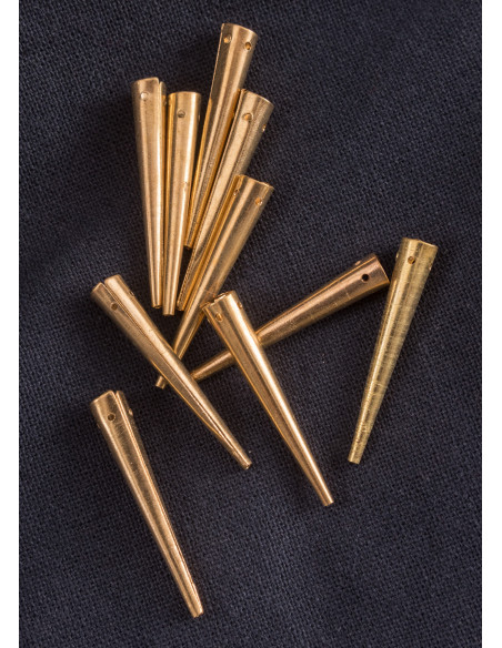 Set di 10 aiglets o puntoni in ottone...