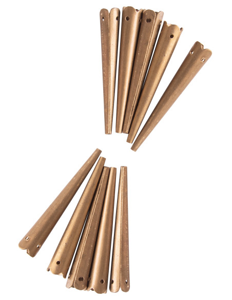 Set di 10 aiglets o puntoni a zig-zag...