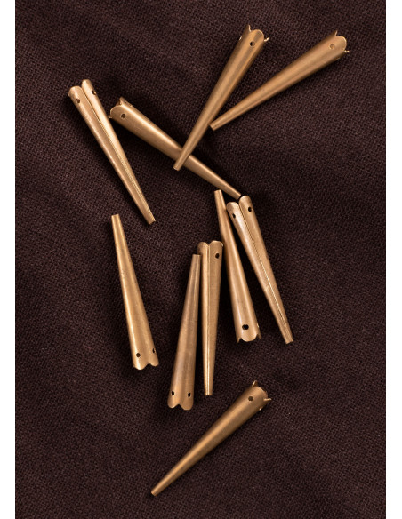 Set di 10 aiglets o puntoni a zig-zag...