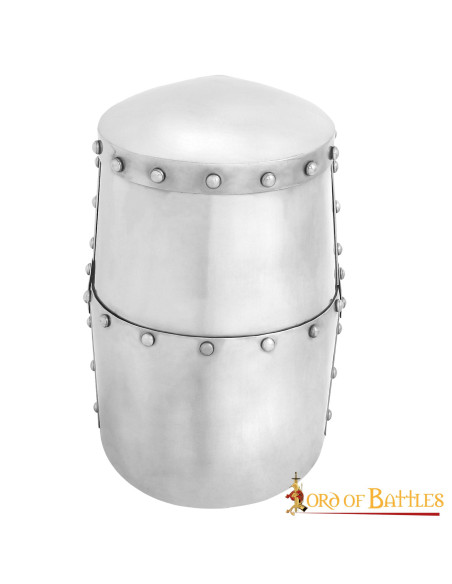 Elmo crociato con croce in ottone