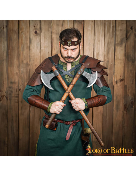 Tiara medievale unisex in pelle, vari...