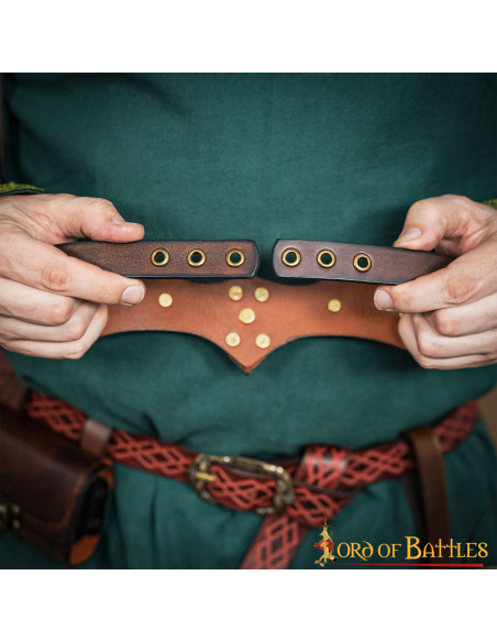 Tiara medievale unisex in pelle, vari...