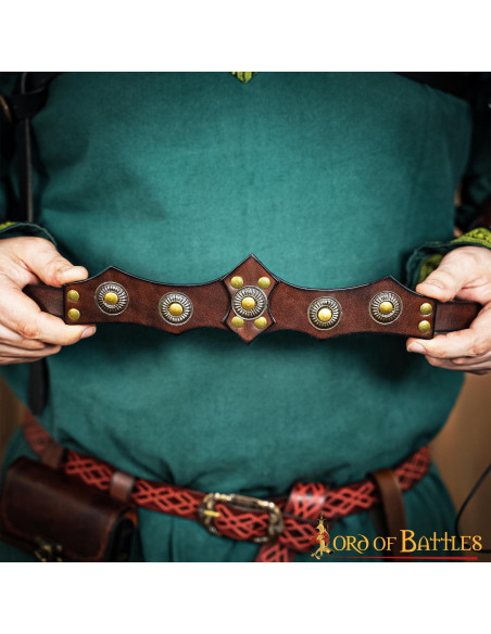 Tiara medievale unisex in pelle, vari...