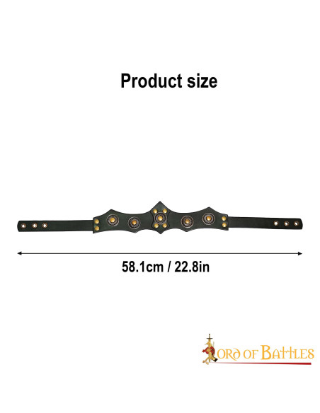 Tiara medievale unisex in pelle, vari...