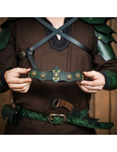 Tiara medievale unisex in pelle, vari...