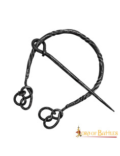 Fibula per cappe in acciaio forgiato lucido (11x6,7 cm.) 2