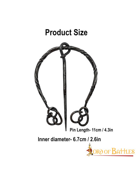 Fibula per cappe in acciaio forgiato...