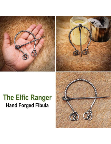 Fibula per cappe in acciaio forgiato...