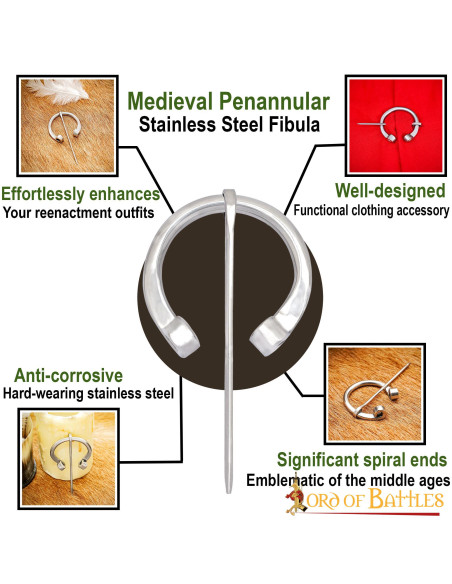Fibula romana in acciaio inox...