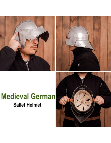 Elmo medievale German Sallet, con...