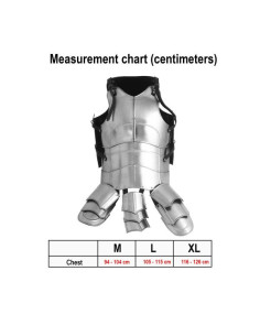 Corazza da cavaliere medievale lucidata, acciaio dolce 2