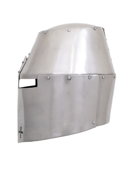 Grande elmo crociato medievale, stile...