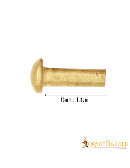 Set di 25 rivetti in ottone testa a...