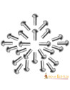 Set di 25 rivetti placcati in argento a testa di fungo, 1,3 cm.