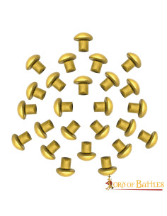 Set di 25 rivetti in ottone con testa a fungo, 0,5 cm. 2