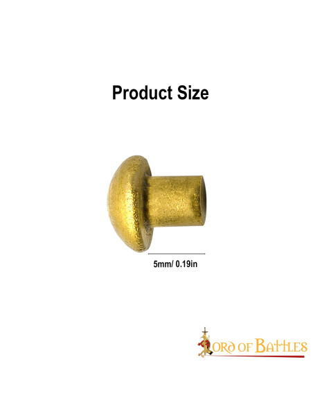 Set di 25 rivetti in ottone con testa...