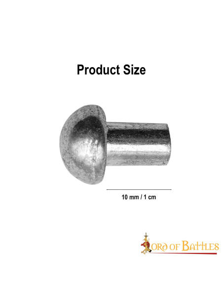 Gioco di 25 rivetti argentati a testa...