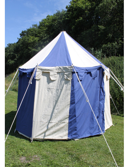 Tenda medievale Johann blu-naturale, 3m.