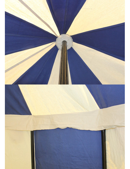 Tenda medievale Johann blu-naturale, 3m.