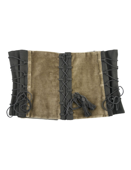 Corpetto medievale in velluto Anik verde