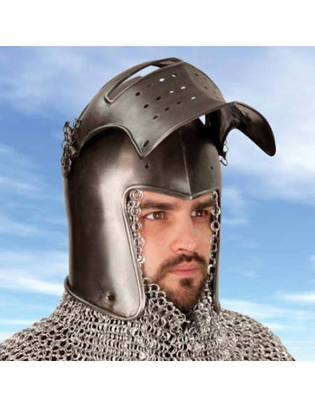 Bacinetto medievale con visore, S. XV