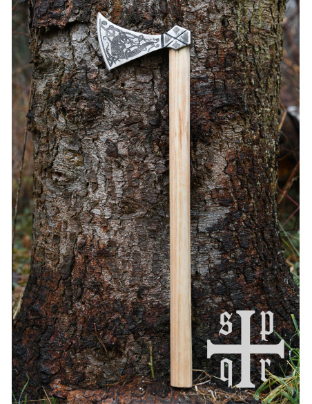 Ascia vichinga Mammen con incisioni,...