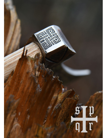 Ascia vichinga Mammen con incisioni,...