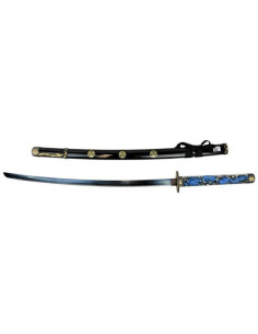 Katana decorativa il drago blu (95 cm.)