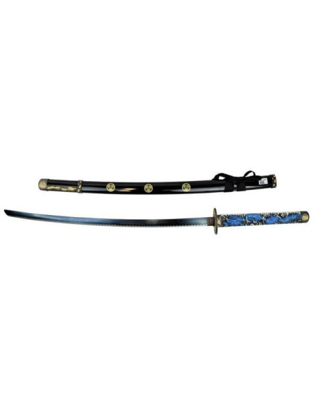Katana decorativa il drago blu (95 cm.)