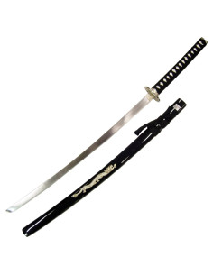 Katana ornamentale drago, fodero nero (97 cm.)