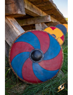 Gastir Viking Shield per LARP (blu-rosso)