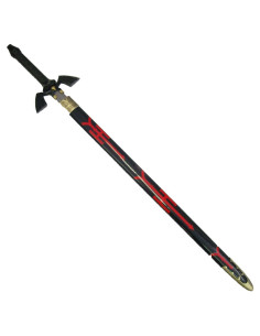 Link Sword, Legend Of Zelda, fodero nero-rosso (100 cm.)