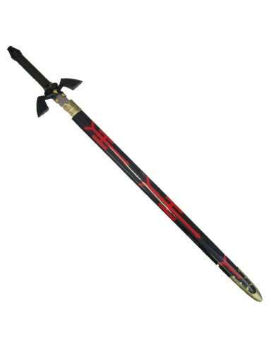 Link Sword, Legend Of Zelda, fodero nero-rosso (100 cm.)