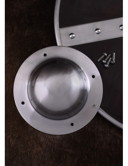 Umbo medio in acciaio per scudi (19 cm.)