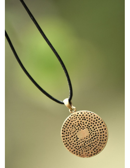 Ciondolo Vegvísir vichingo in bronzo