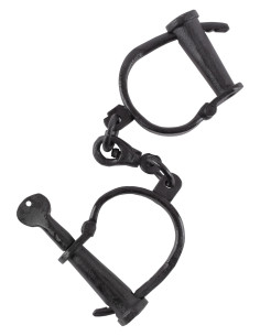 Manette medievali in acciaio nero