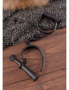 Manette medievali in acciaio nero 2