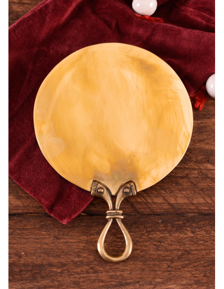 Specchio celtico in ottone (17,5x11,5...