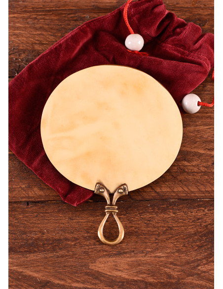 Specchio celtico in ottone (18x13,5 cm)