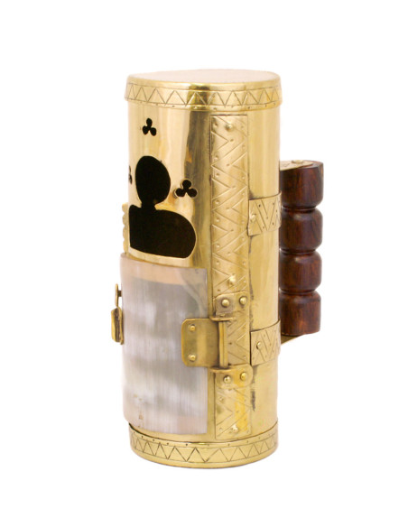 Lanterna medievale in ottone per candele