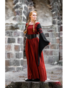 Abito medievale modello Dorell rosso-nero