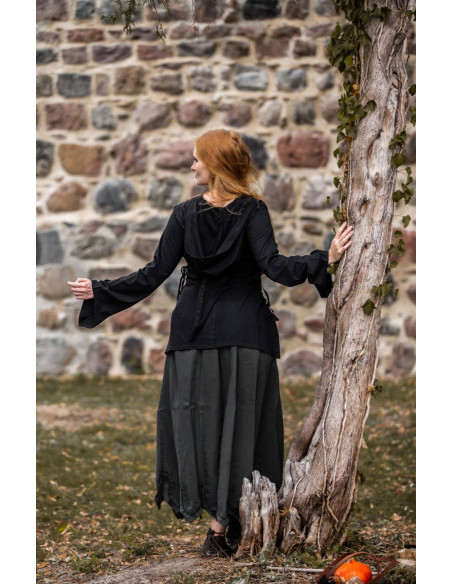 Camicetta medievale Lea Black con...
