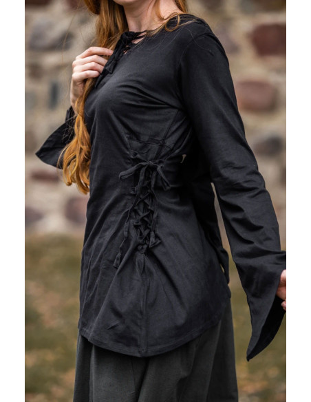 Camicetta medievale Lea Black con...